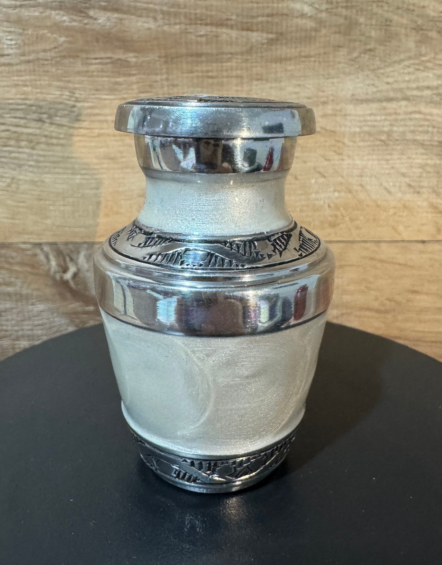 White Cordoba 3" Keepsake Size Ashes Urn