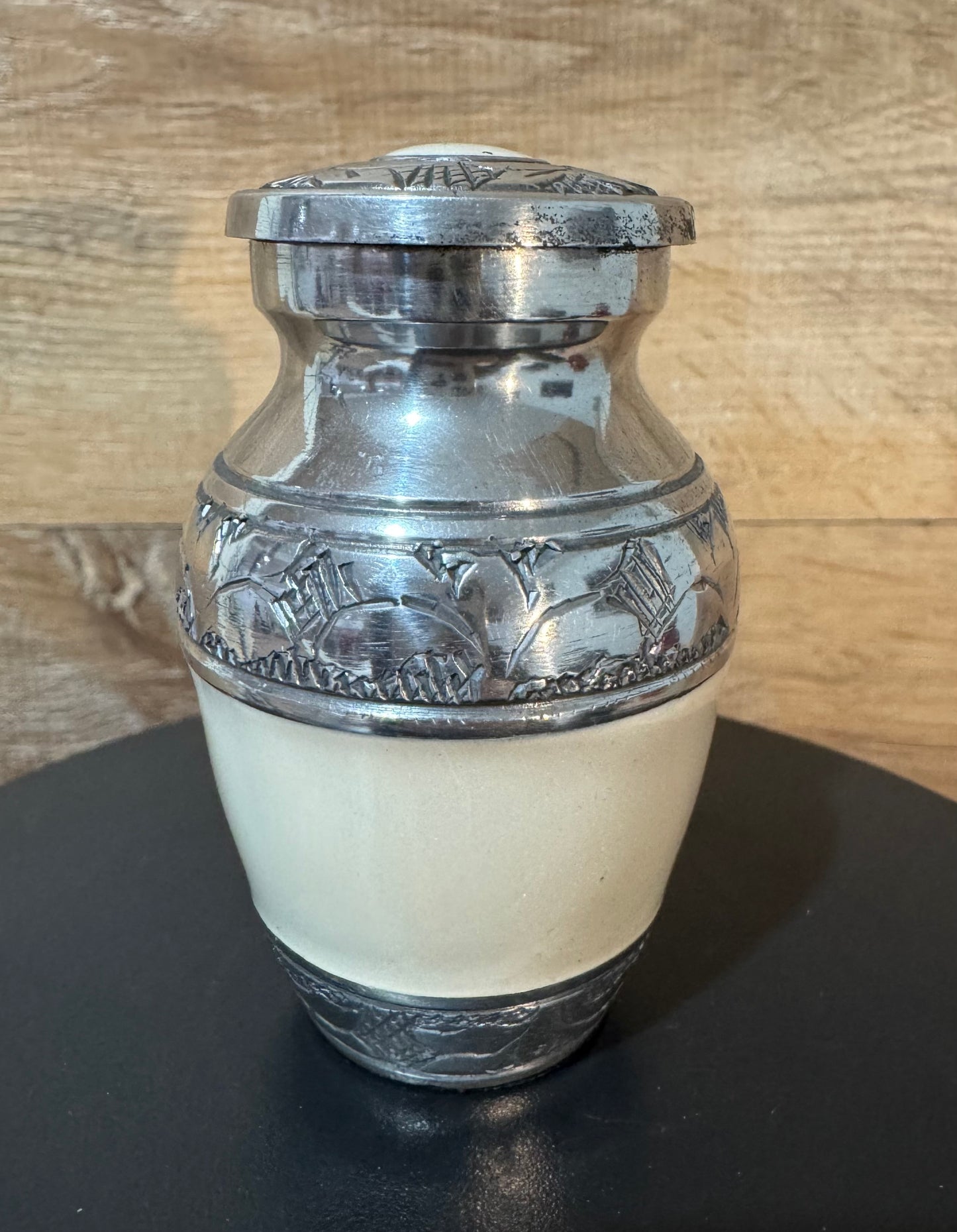 White Saphire 3" Keepsake Size Ashes Urn