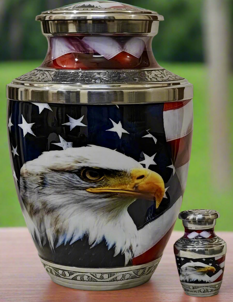 Elite Series Urn- Eagle Patriotic Urn