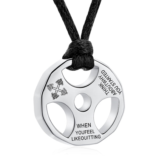Weight Plate Ashes Necklace Pendant
