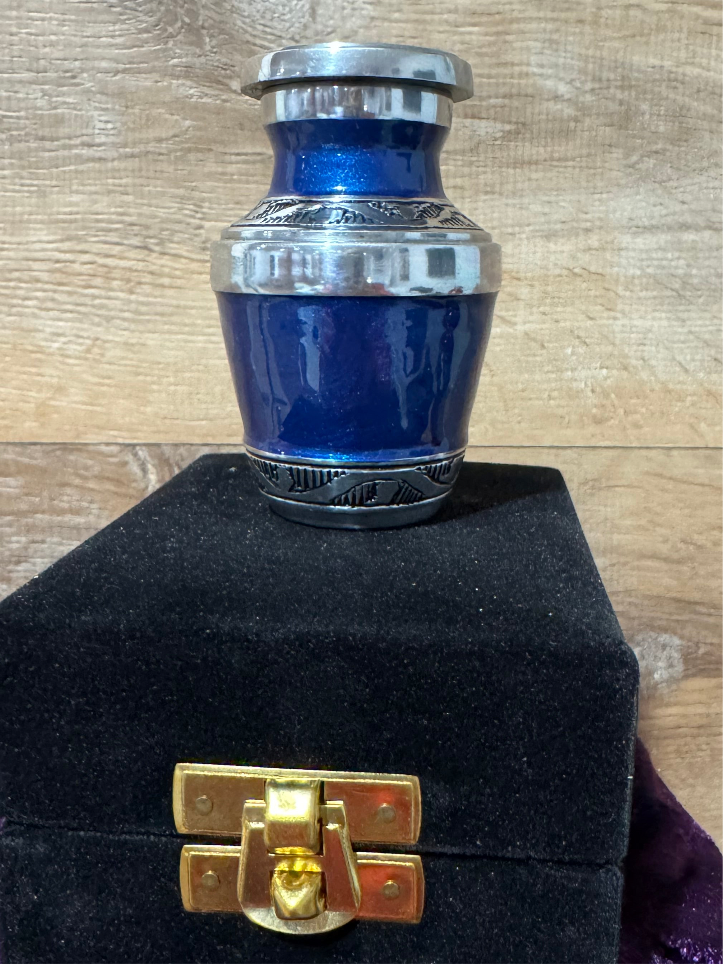 Blue Cordoba 3" Keepsake Size Ashes Urn