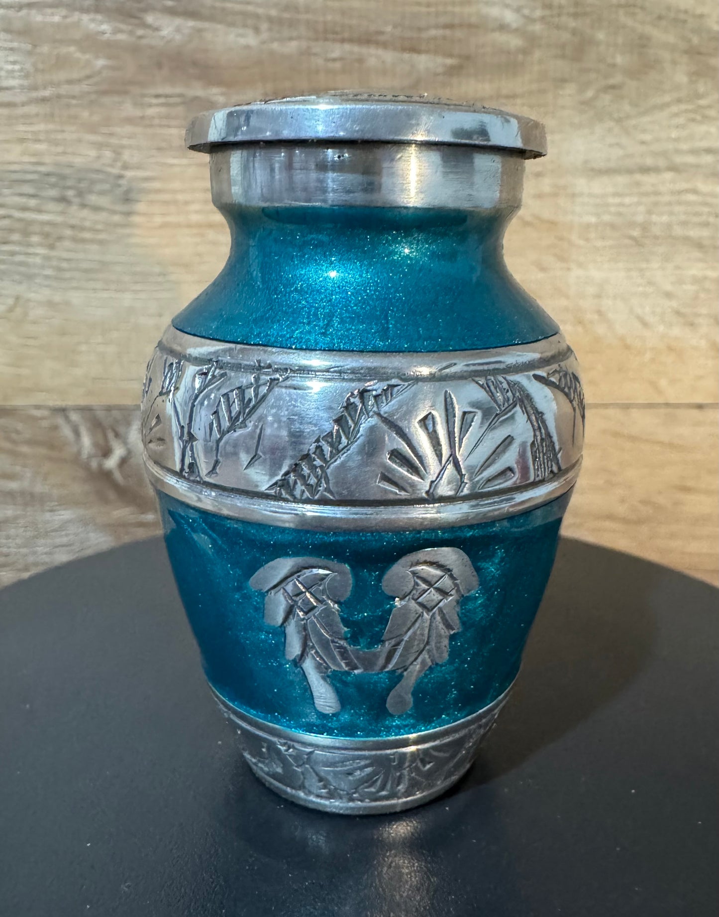 Aqua Wings 3" Keepsake Size Ashes Urn