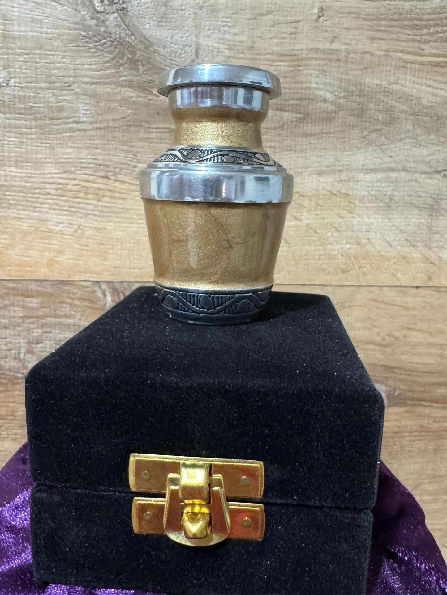 Gold Cordoba 3" Keepsake Size Ashes Urn