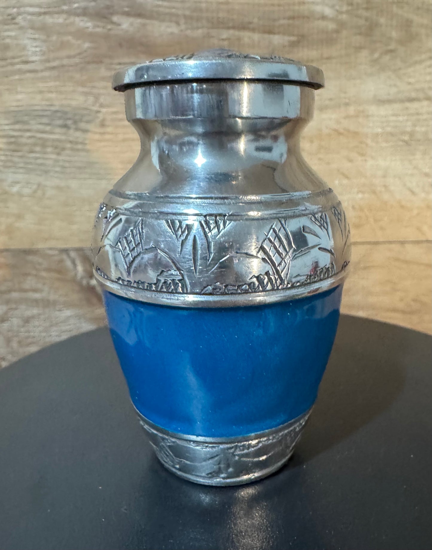 Blue Saphire 3" Keepsake Size Ashes Urn