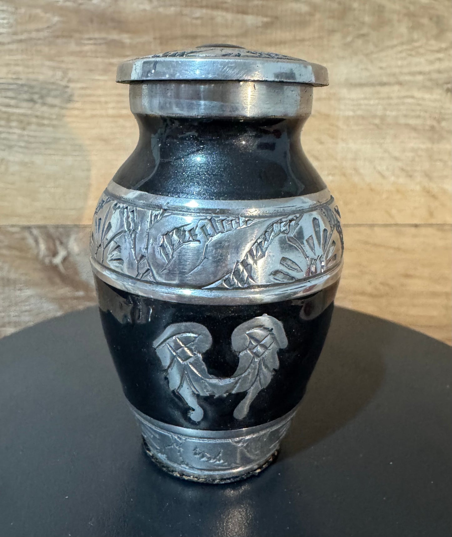 Black Wings 3" Keepsake Size Ashes Urn